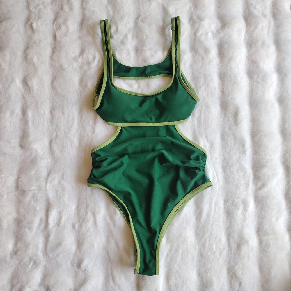 SHEIN Emerald Green Monokini One Piece